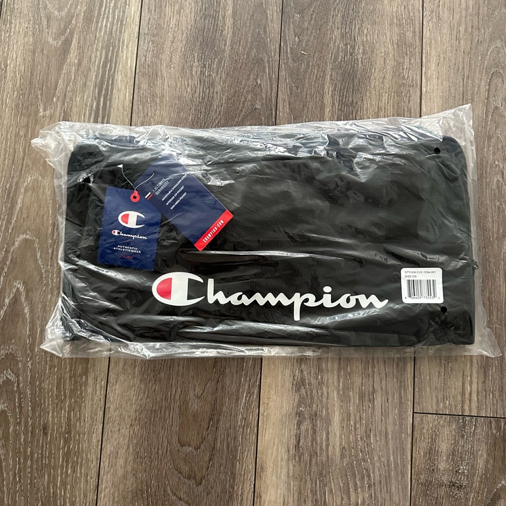 Champion Black and White Logo Waist Pack